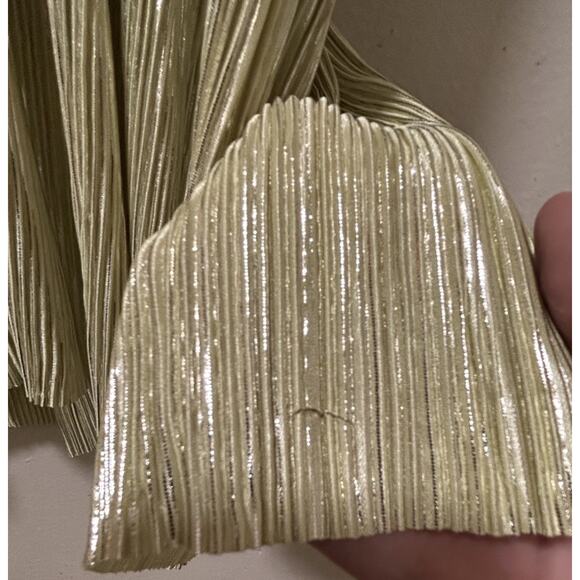 NWT $380 Sabina Musayev Margo Pleated V-Neck Midi Cocktail Dress Green - Size L - Picture 12 of 12